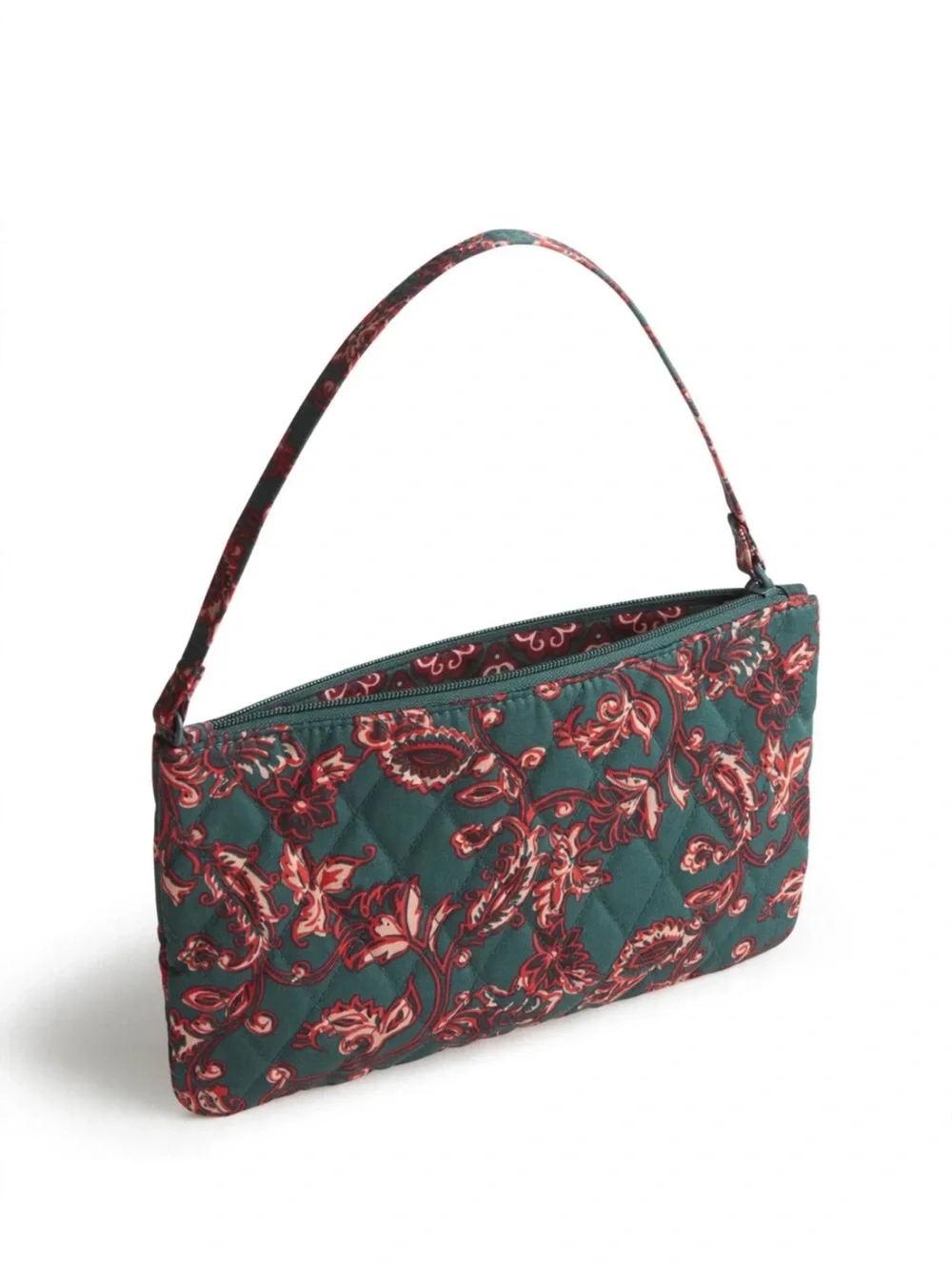 Vera Bradley Zip Wristlet Premium Cotton Victorian Vines Wallet